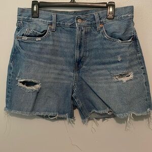 Girls Old Navy Shorts, Distressed, Mid-Thigh Length